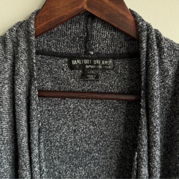 Barefoot Dreams Bamboo Chic Lite Calypso Carbon Gray Sweater Large Extra Large - Picture 3 of 6